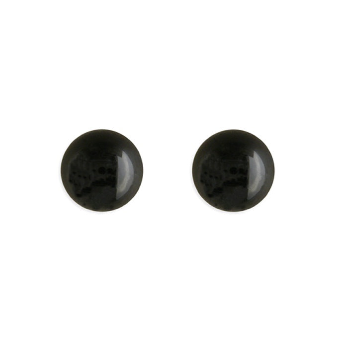 Sterling Silver Onyx Bead Stud Earrings