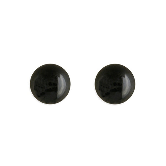 Sterling Silver Onyx Bead Stud Earrings