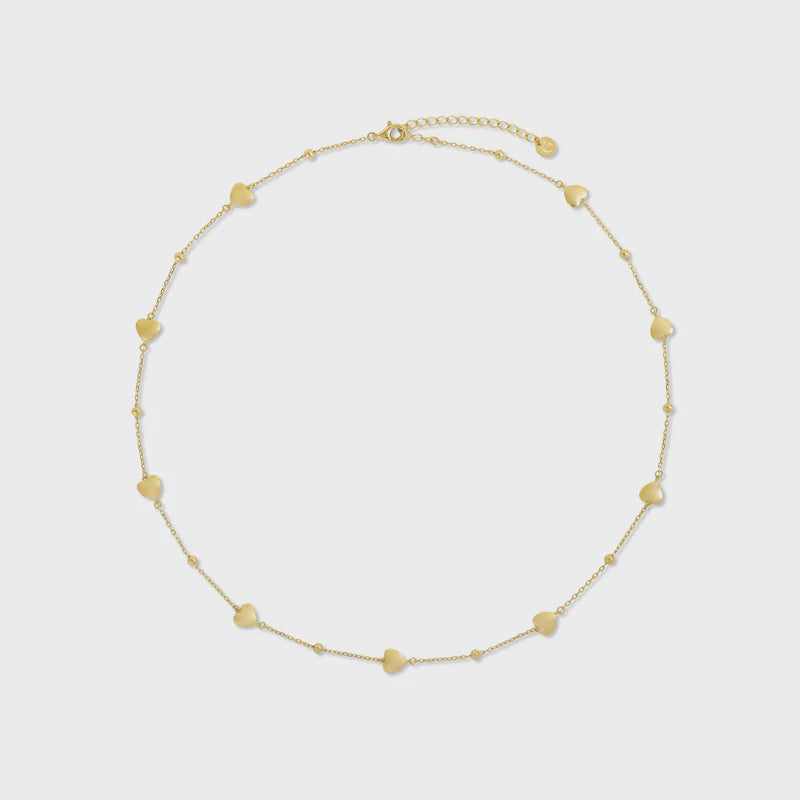 Hearts Satellite Necklace - Gold Plated