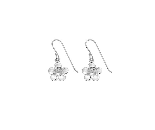 Sterling Silver Flower Drop Earrings