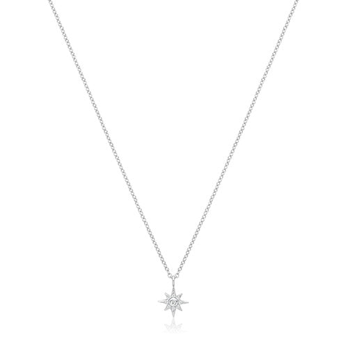 Sterling Silver Fine Star Necklace