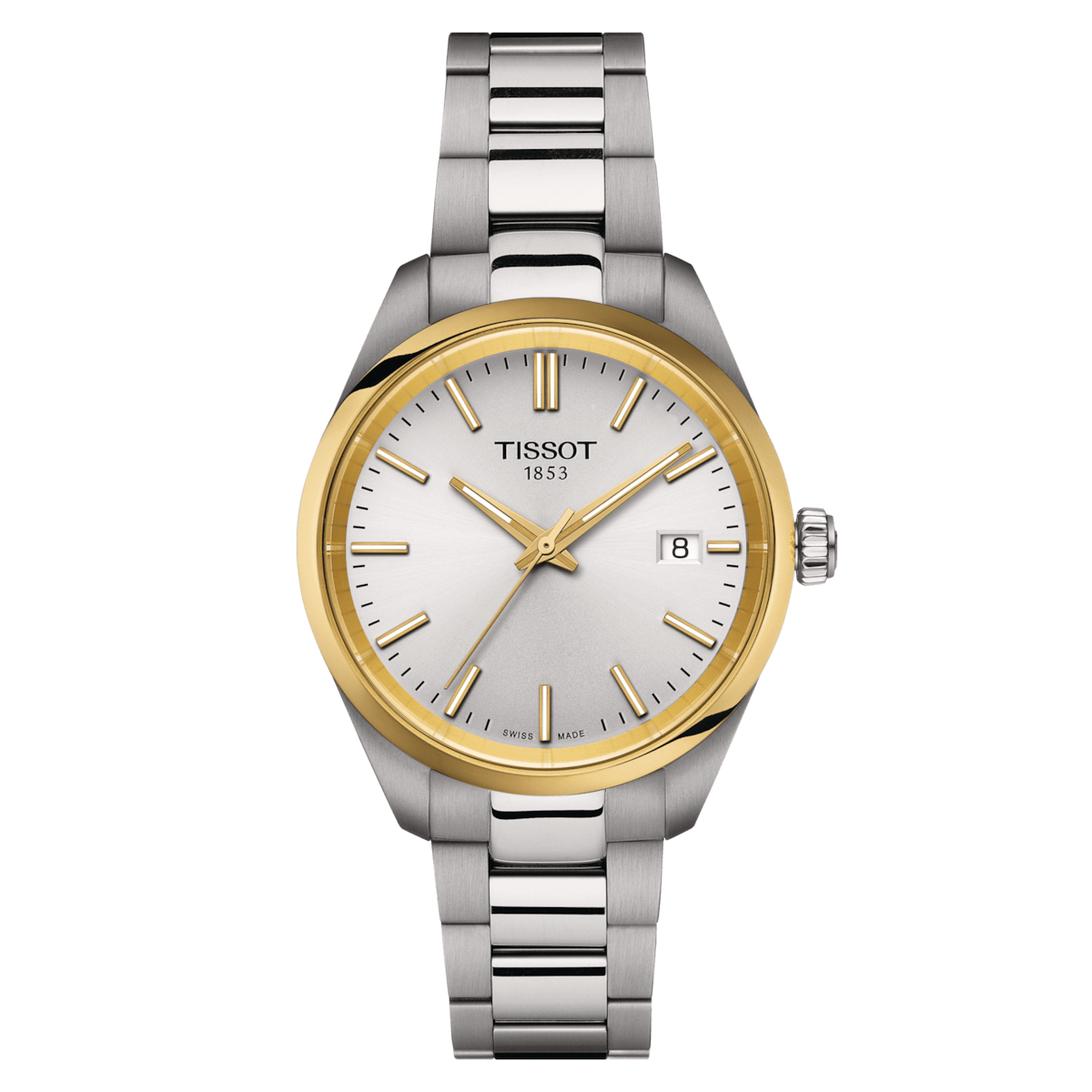 TISSOT PR 100 WHITE FACE TWO TONE