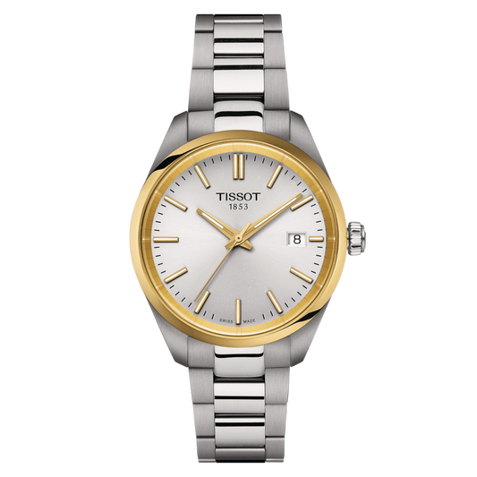 TISSOT PR 100 WHITE FACE TWO TONE