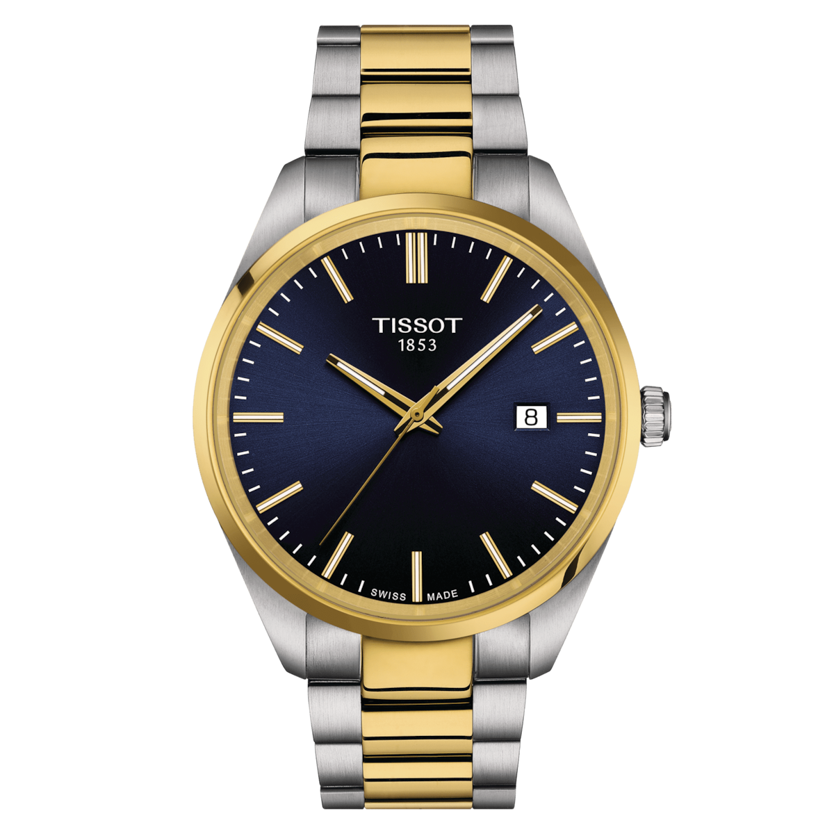 TISSOT PR 100 GOLD 2TONE BLUE FACE