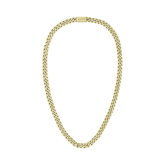 BOSS Mens Chain for Him IP Gold Plated Necklace