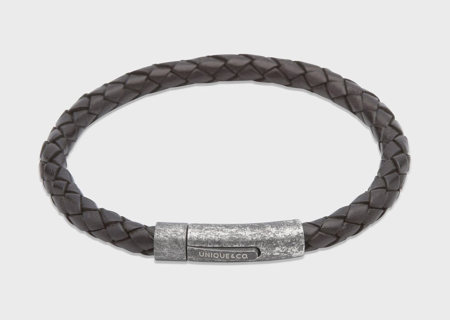 Black leather bracelet