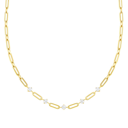 Chainsofstyle short necklace with stones (Gold IP Plated)