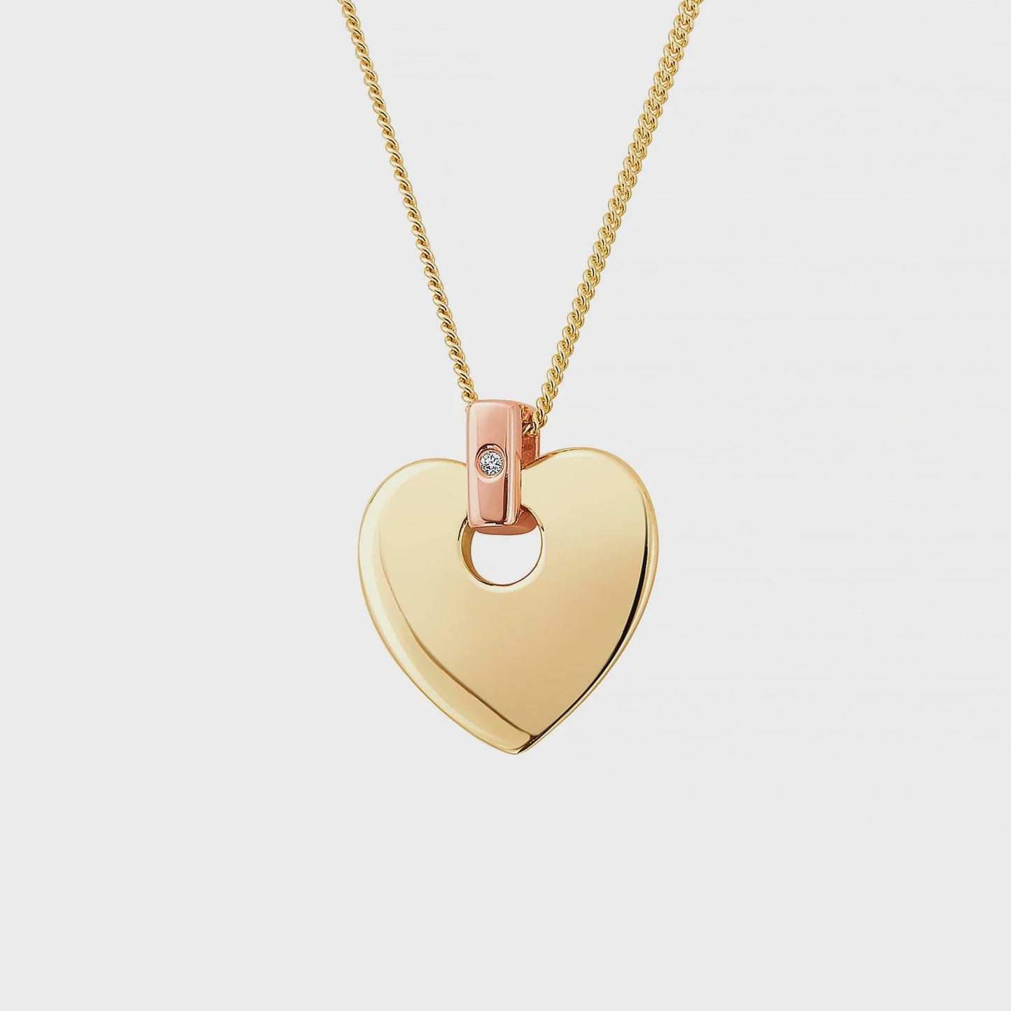 Cariad® Gold and Diamond Pendant 9ct Solid Gold