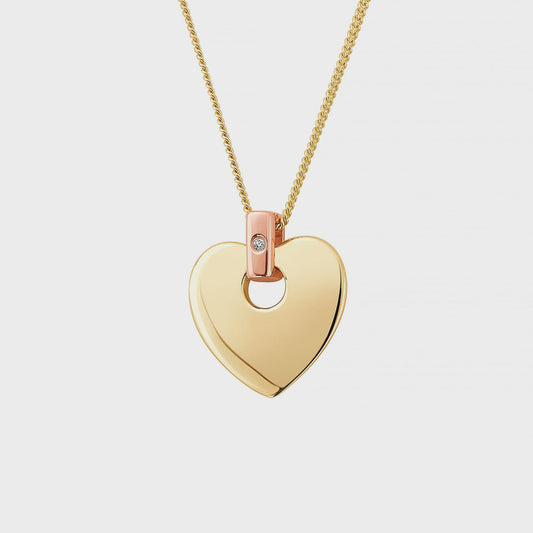Cariad® Gold and Diamond Pendant 9ct Solid Gold