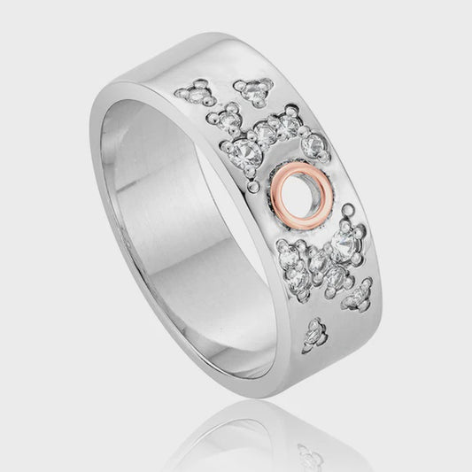 Cariad Sparkle Ring Wide SIZE M