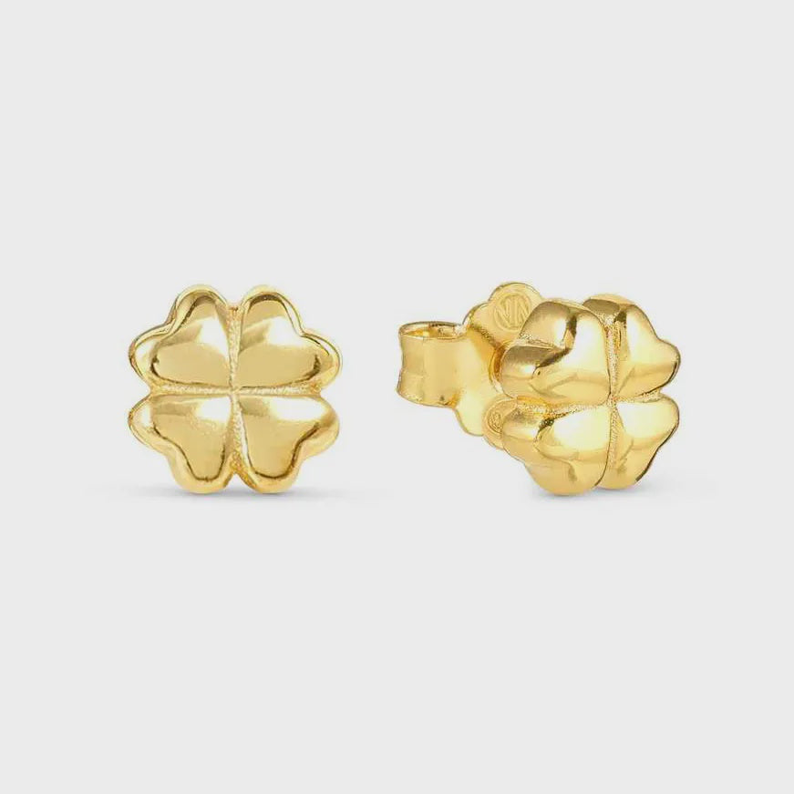 Armonica earrings, Four-Leaf Clover 18K Gold Plated