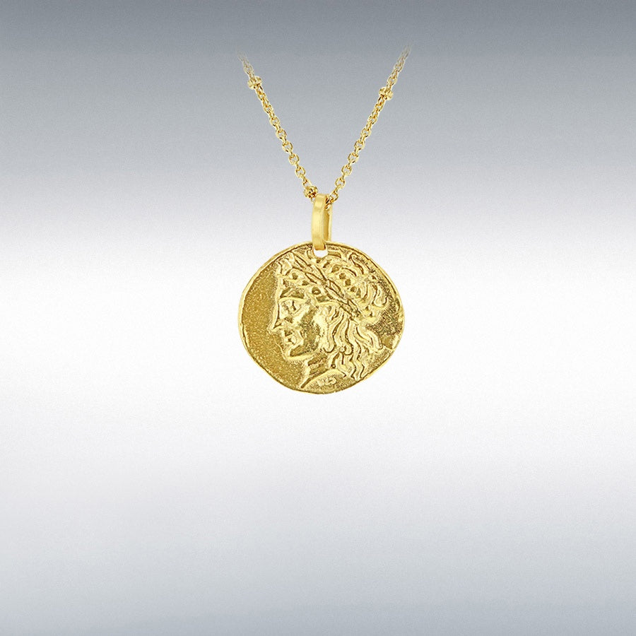 Gold Plated Reversible-Roman-Coin Necklace