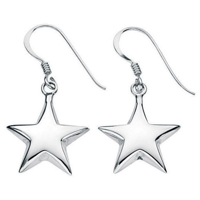 Small Puffed Star Drop EARRINGS