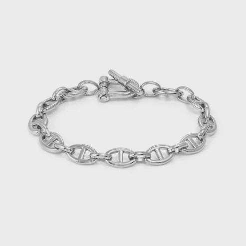 Ecclettica Navy Chain Bracelet in Stainless Steel Large