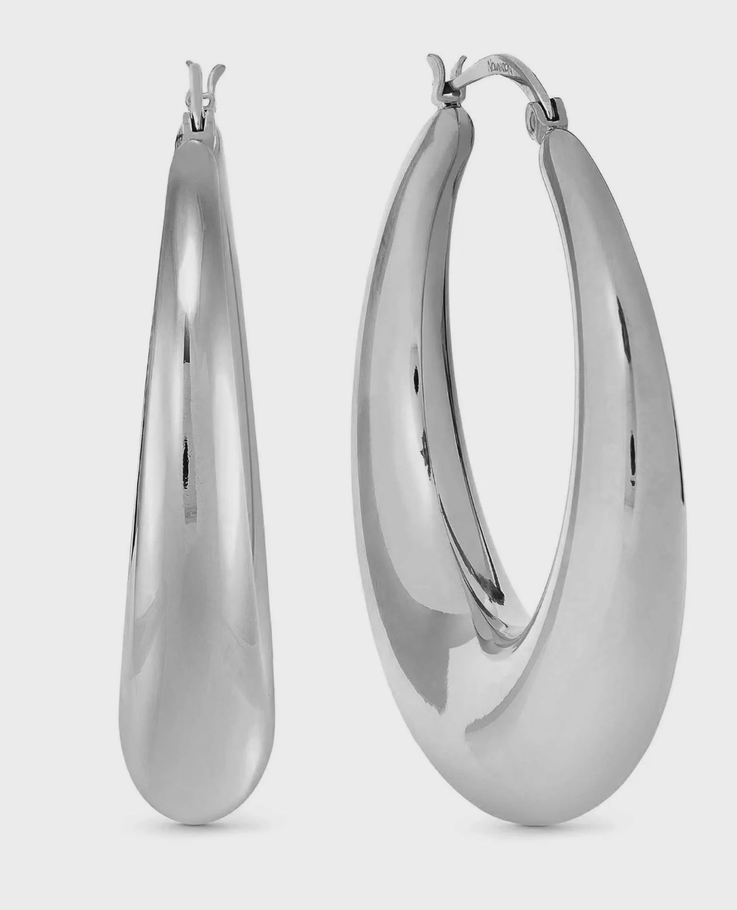 Ecclettica Steel Large Hoop Earrings