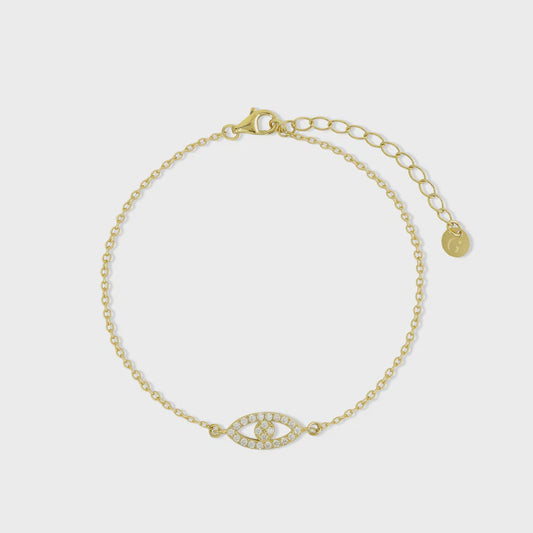 Evil Eye Bracelet Gold Plated