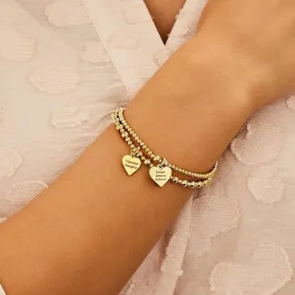 Mini Orchid Gold Charm Bracelet - Fabulous Daughter B2061-17cm