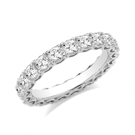 SILVER RH CZ FULL ETERNITY RING