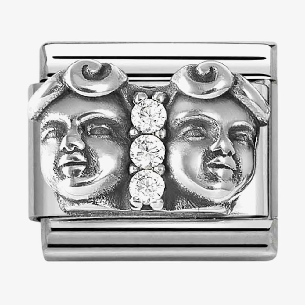 Classic Silver Gemini Charm