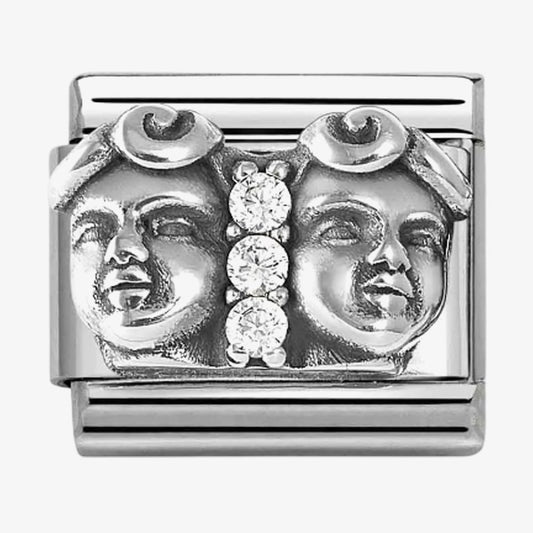 Classic Silver Gemini Charm