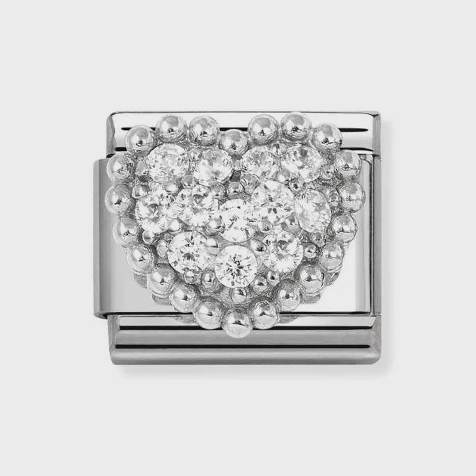 Composable Classic Link, Heart with White CZ