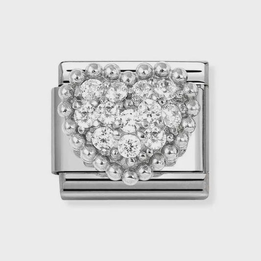 Composable Classic Link, Heart with White CZ