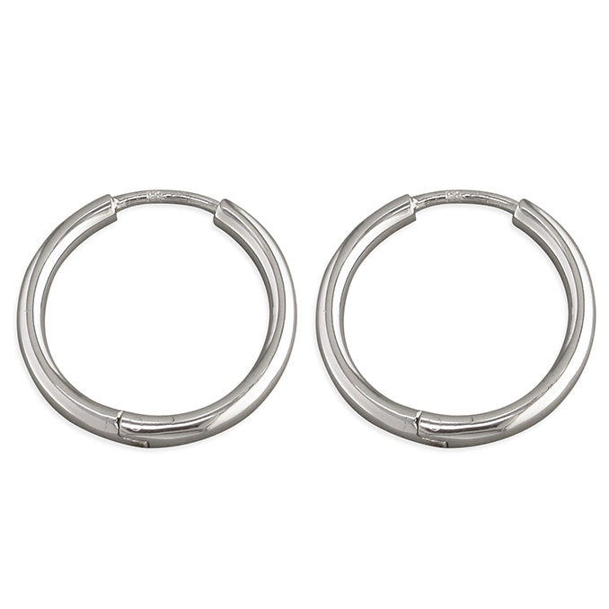Rhodium-plated 18mm middle-hinged sleeper