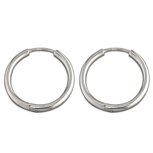 Rhodium-plated 18mm middle-hinged sleeper