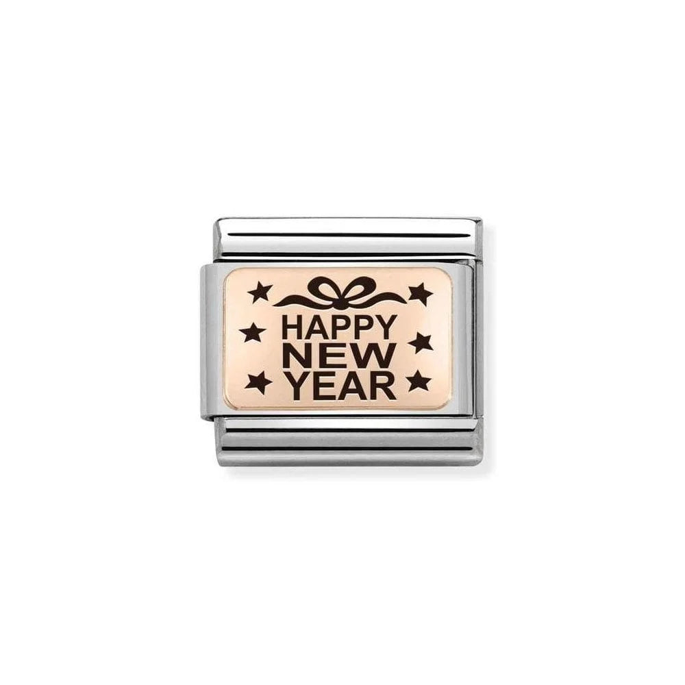 Composable Classic PLATES (IC) steel and 9k rose gold (15_Happy new year stars)
