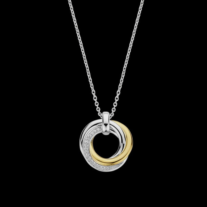 TI SENTO Necklace Silver with 18ct Gold Plate