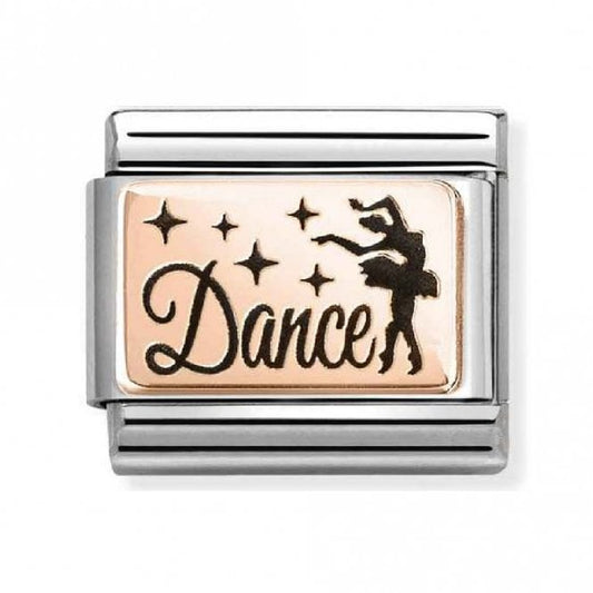 Nomination Dance with Ballerina Rose Gold Charm