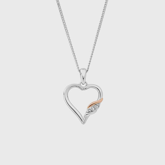 Past Present Future® Heart Silver Pendant