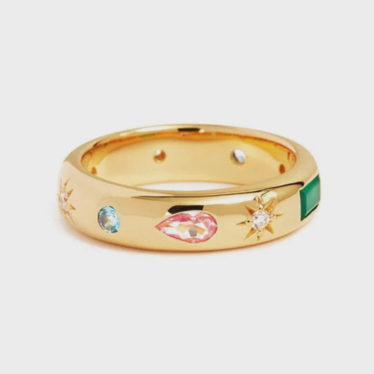 Rainbow Ring - Gold Plated