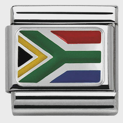 COMPOSABLE Classic Silver South Africa Flag Charm