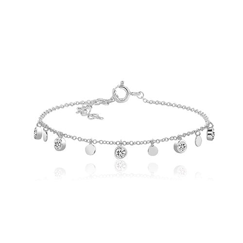 SILVER & CO FINE BY THE YARD BRACLET RHODIUM PLATED