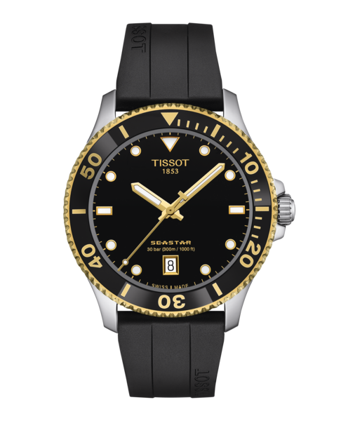 TISSOT SEASTAR 1000 40MM BLACK RUBBER