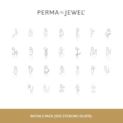 925 Sterling Silver Initial Charms for Permanent Jewellery