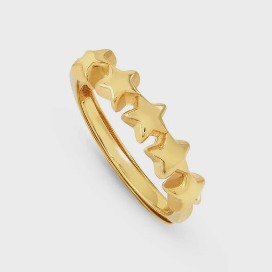 Armonica ring, Stars 18K Gold plated