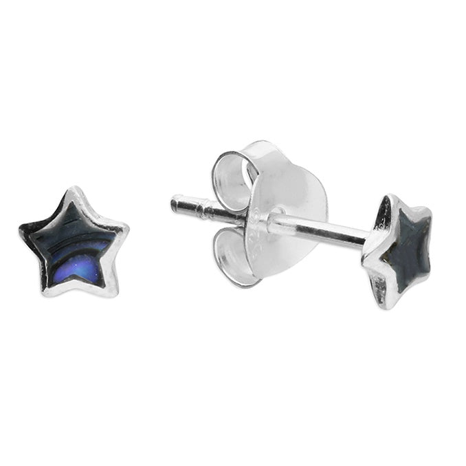 Small Paua Shell Star Stud Earrings