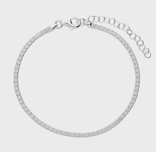 Sterling Silver Bracelet - White cubic zirconia tennis