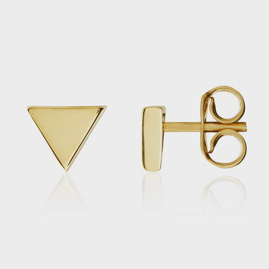 9YG Triangle Stud 6mm