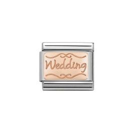 Composable Classic PLATES in stainless steel with 9k rose gold CUSTOM (40_Wedding plate)
