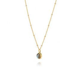 Labradorite Healing Stone Necklace 18Ct Gold Plate HN1007_GP