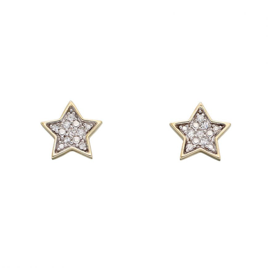 Star Diamond Stud Earrings