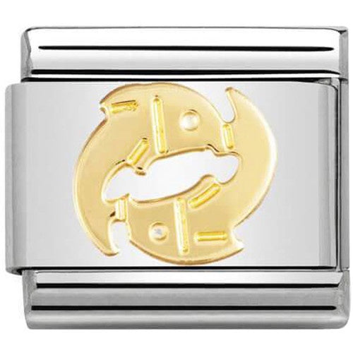 COMPOSABLE Classic ZODIAC in stainless steel with bonded yellow gold (12_Pisces)