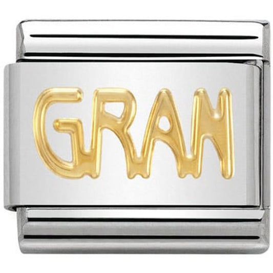 COMPOSABLE Classic WRITINGS in stainless steel with bonded yellow gold (18_GRAN)