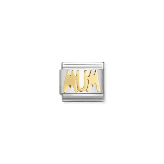 COMPOSABLE Classic WRITINGS in stainless steel with bonded yellow gold (14_MUM)