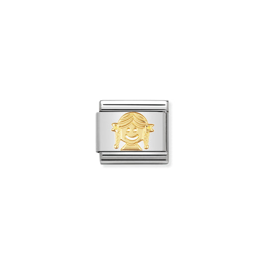 COMPOSABLE Classic FUN in stainless steel with bonded yellow gold (03_Girl)