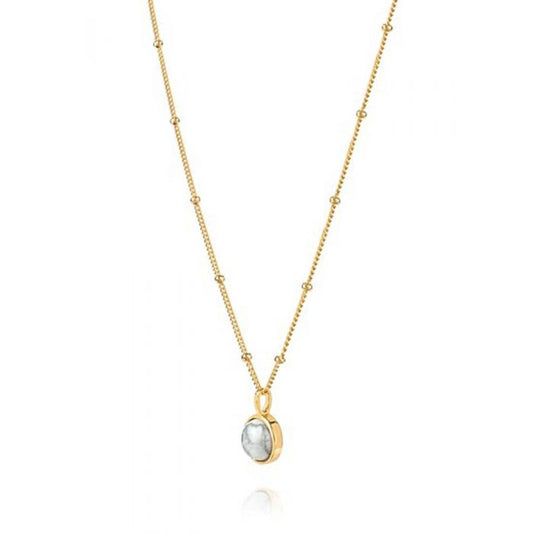 Daisy London Howlite Healing Necklace Gold HN1006_GP