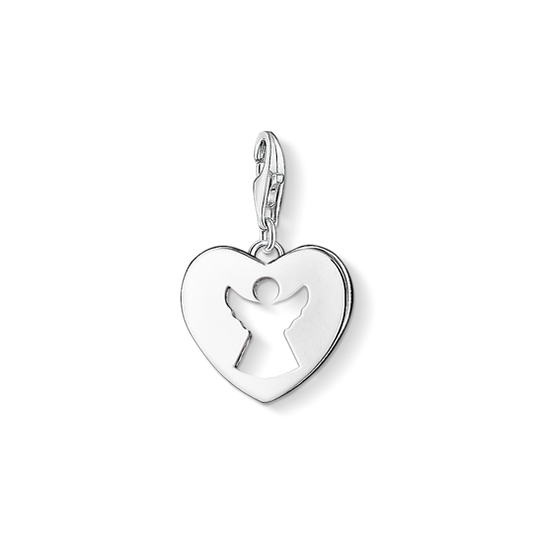 Charm pendant guardian angel heart